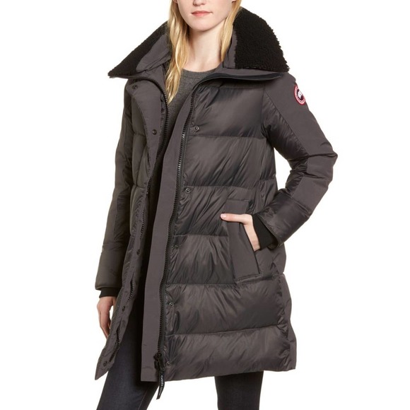 Canada Goose Jackets & Blazers - Canada Goose Altona Parka Shearling Puffer Jacket Goose Down Coat Graphite Black